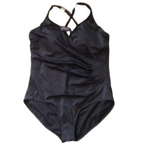 Fig Leaves Illusion Firm-Control One-Piece Swimsuit 22 NWT
